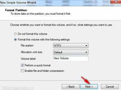 phân vùng ổ cứng