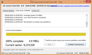 Hướng dẫn sử dụng phan mem format o cung cấp thấp